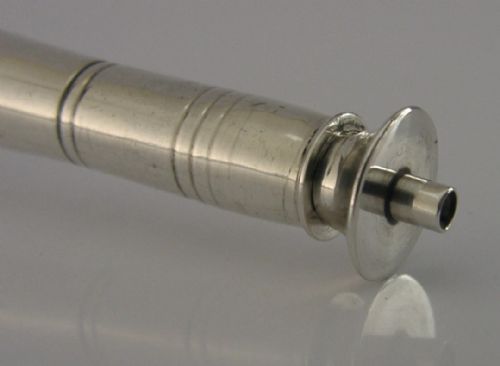 ENGLISH STERLING SILVER TABLE CIGAR LIGHTER FOX HUNTING HORN 1933 ANTIQUE - ADDITIONAL PHOTO 6