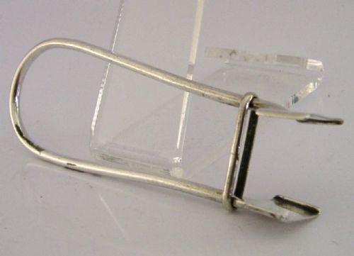UNUSUAL STERLING SILVER SEALING WAX HOLDING TONGS 1900 ANTIQUE DESK ITEM - ADDITIONAL PHOTO 1