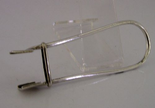 UNUSUAL STERLING SILVER SEALING WAX HOLDING TONGS 1900 ANTIQUE DESK ITEM - ADDITIONAL PHOTO 2