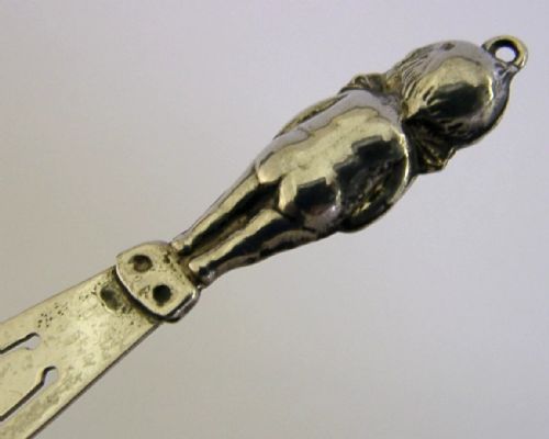 PRETTY ENGLISH SOLID STERLING SILVER KEWPIE DOLL BOOKMARK 1937 ANTIQUE - ADDITIONAL PHOTO 5