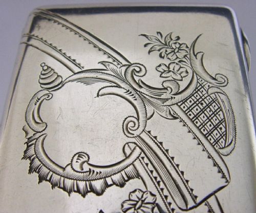 BEAUTIFUL RUSSIAN SOLID SILVER CIGARETTE CASE C1900 ANTIQUE 96G - ADDITIONAL PHOTO 1