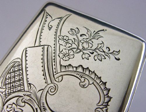 BEAUTIFUL RUSSIAN SOLID SILVER CIGARETTE CASE C1900 ANTIQUE 96G - ADDITIONAL PHOTO 4