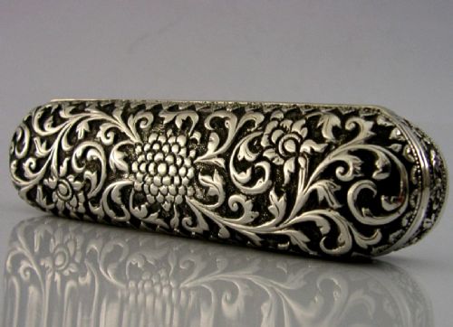 TOP QUALITY INDIAN 92G SOLID SILVER BOX KUTCH C1890 ANTIQUE - ADDITIONAL PHOTO 5