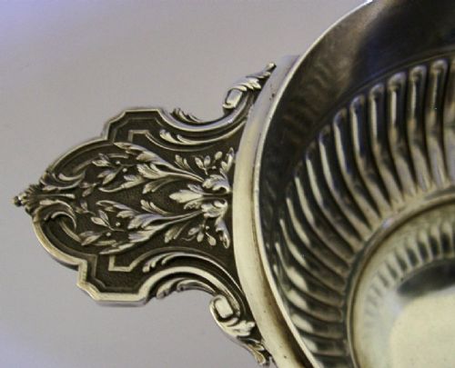 BEAUTIFUL 168G FRENCH SOLID STERLING SILVER TWO HANDLED BOWL C1890 ANTIQUE - ADDITIONAL PHOTO 2
