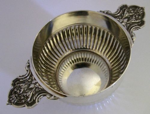 BEAUTIFUL 168G FRENCH SOLID STERLING SILVER TWO HANDLED BOWL C1890 ANTIQUE - ADDITIONAL PHOTO 3