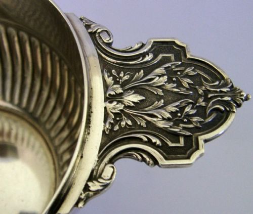 BEAUTIFUL 168G FRENCH SOLID STERLING SILVER TWO HANDLED BOWL C1890 ANTIQUE - ADDITIONAL PHOTO 5