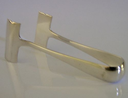 UNUSUAL VICTORIAN SOLID STERLING SILVER ASPARAGUS TONGS 1898 ANTIQUE - ADDITIONAL PHOTO 4