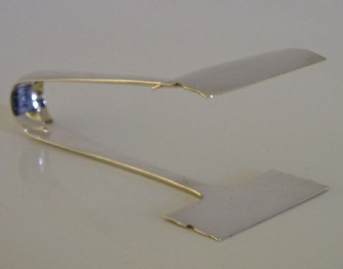 UNUSUAL VICTORIAN SOLID STERLING SILVER ASPARAGUS TONGS 1898 ANTIQUE - ADDITIONAL PHOTO 6