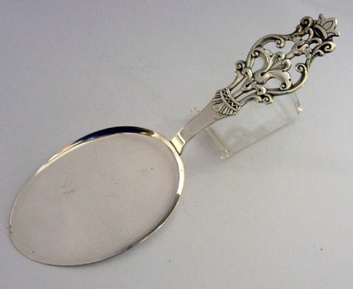 NORWEGIAN SOLID SILVER CAKE PIE SERVER C1950S NORWAY 60G MAGNUS AASE