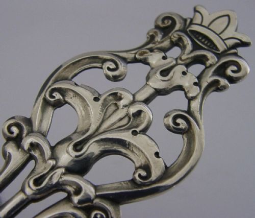 NORWEGIAN SOLID SILVER CAKE PIE SERVER C1950S NORWAY 60G MAGNUS AASE - ADDITIONAL PHOTO 1