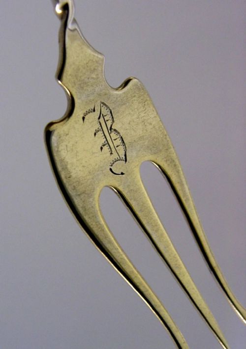 5 AMERICAN STERLING SILVER PICKLE FORKS WHITING C1900 ANTIQUE - ADDITIONAL PHOTO 2