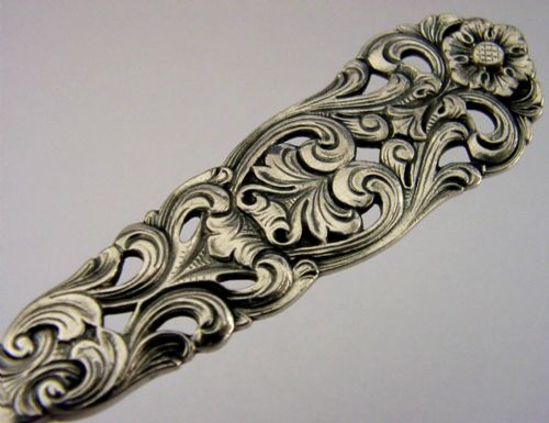NORWEGIAN 830S SILVER HOOKED BACK SAUCE LADLE C1930 ANTIQUE VALDRES PATTERN 52G - ADDITIONAL PHOTO 1