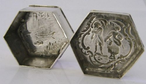 BEAUTIFUL GERMAN FRENCH SOLID SILVER PILL TRINKET BOX C1900 ANTIQUE - ADDITIONAL PHOTO 5