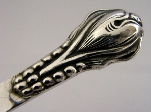 OTTO LARSSON SOLID SILVER ARTS CRAFTS SWEDISH SPOON 1916 HAND MADE - ADDITIONAL PHOTO 1