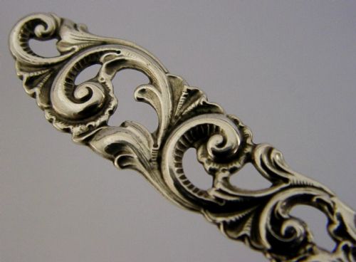 NORWEGIAN ANTIQUE SOLID SILVER 830S CADDY SPOON C1950 TELE PATTERN - ADDITIONAL PHOTO 1