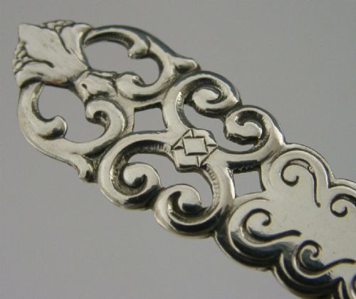 NORWEGIAN 830S SOLID SILVER NIDAROS CATHEDRAL CADDY SPOON C1940 NORWAY - ADDITIONAL PHOTO 3