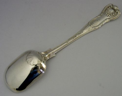 VICTORIAN STERLING SILVER SUGAR SCOOP 1840 KINGS PATTERN 34G - ADDITIONAL PHOTO 2