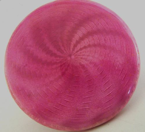 BEAUTIFUL ENGLISH SOLID STERLING SILVER PINK ENAMEL COMPACT BOX 1907 ANTIQUE - ADDITIONAL PHOTO 3