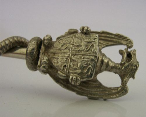 82G RARE STERLING SILVER WELSH DRAGON PRINCE CHARLES SPOON 1969 INVESTITURE - ADDITIONAL PHOTO 3
