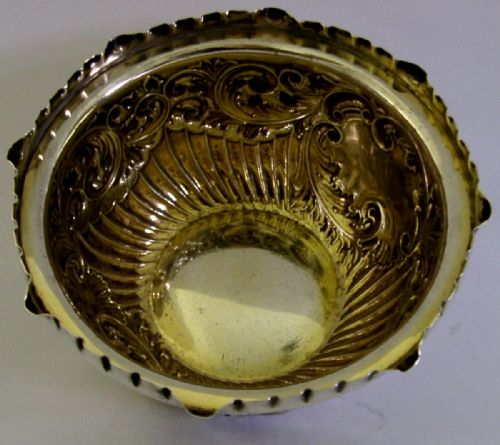 PRETTY DECENT SIZE ENGLISH EDWARDIAN STERLING SILVER BOWL 1901 ANTIQUE 114G