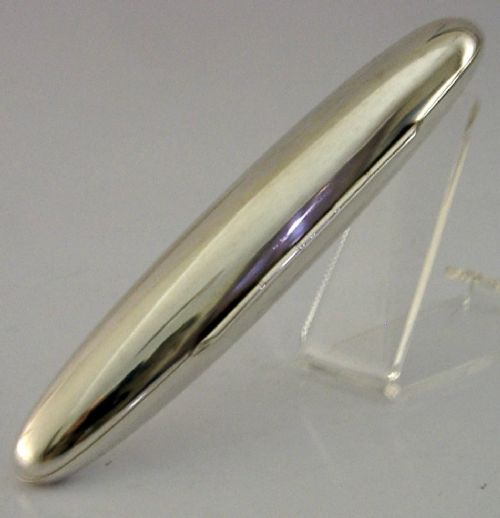 JAPANESE 950 STERLING SILVER SINGLE CIGAR TUBE HOLDER CASE BOX C1920 ANTIQUE - ADDITIONAL PHOTO 1