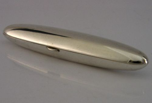 JAPANESE 950 STERLING SILVER SINGLE CIGAR TUBE HOLDER CASE BOX C1920 ANTIQUE - ADDITIONAL PHOTO 4