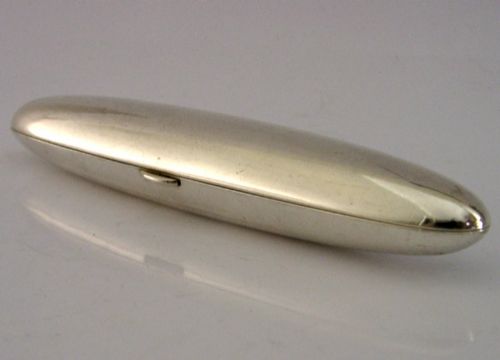 JAPANESE 950 STERLING SILVER SINGLE CIGAR TUBE HOLDER CASE BOX C1920 ANTIQUE - ADDITIONAL PHOTO 5