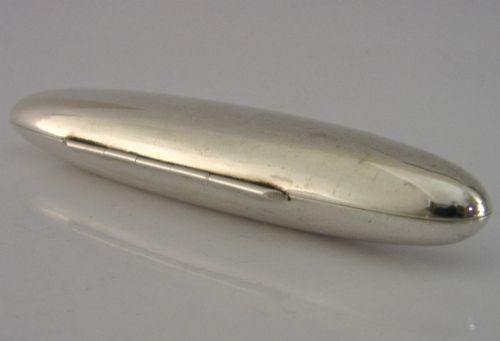 JAPANESE 950 STERLING SILVER SINGLE CIGAR TUBE HOLDER CASE BOX C1920 ANTIQUE - ADDITIONAL PHOTO 6