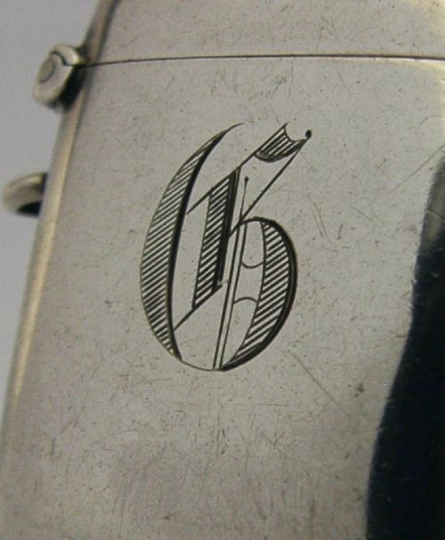 ENGLISH VICTORIAN SOLID STERLING SILVER 'G' VESTA MATCH CASE 1899 ANTIQUE - ADDITIONAL PHOTO 3