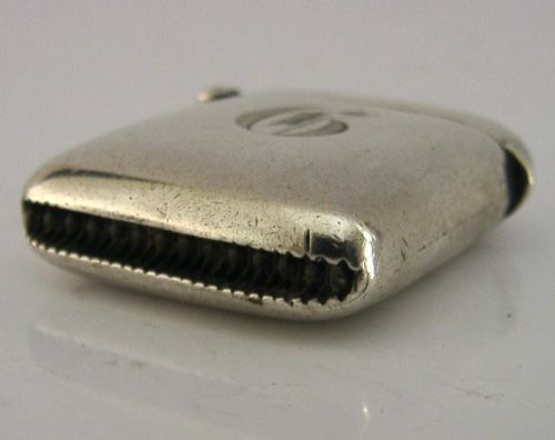 ENGLISH VICTORIAN SOLID STERLING SILVER 'G' VESTA MATCH CASE 1899 ANTIQUE - ADDITIONAL PHOTO 7