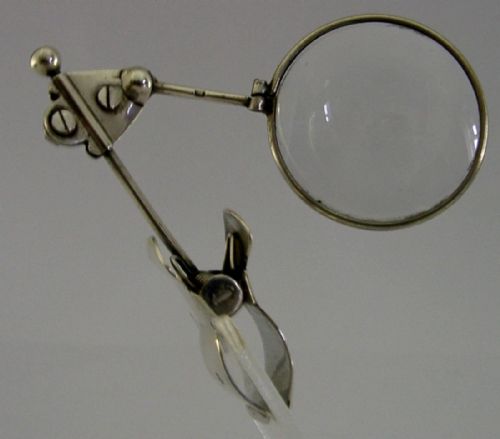 RARE STERLING SILVER FLY FISHING THUMB MAGNIFYING GLASS 1927 ANTIQUE FOSTERS - ADDITIONAL PHOTO 4