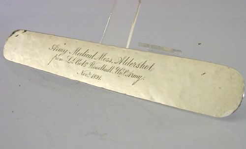 AMERICAN CIVIL WAR STERLING SILVER TONGUE DEPRESSOR MEDICAL ANTIQUE WOODHULL - ADDITIONAL PHOTO 2