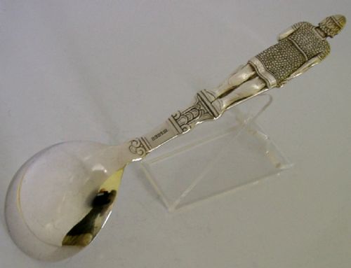 LARGE 41G NORWEGIAN VIKING SOLID 830S SILVER SPOON C1920 NORWAY DRAGESTIL - ADDITIONAL PHOTO 5