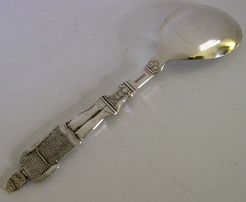 LARGE 41G NORWEGIAN VIKING SOLID 830S SILVER SPOON C1920 NORWAY DRAGESTIL - ADDITIONAL PHOTO 6