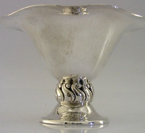 132g german solid 830 silver arts crafts plannished dish bowl c1900 antique - CATEGORY: ANTIQUE SILVER - DATED 1900