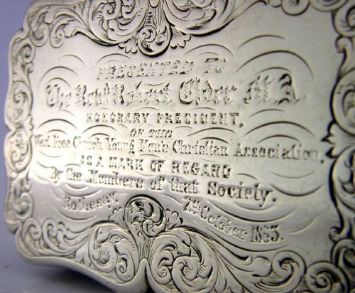 94G VICTORIAN STERLING SILVER SNUFF BOX ROTHESAY WEST FREE CHURCH SCOTLAND 1843 - ADDITIONAL PHOTO 1