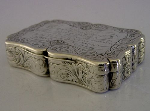 94G VICTORIAN STERLING SILVER SNUFF BOX ROTHESAY WEST FREE CHURCH SCOTLAND 1843 - ADDITIONAL PHOTO 4