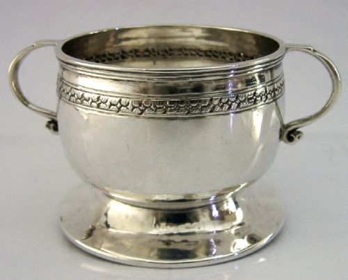 RARE LIBERTY CO STERLING SILVER PLANISHED BOWL 1922 ARTS CRAFTS 78G