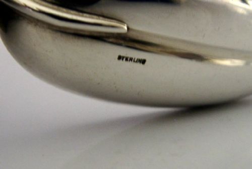 NOVELTY AMERICAN STERLING SILVER LEAF TEA CADDY SPOON C1930 ANTIQUE - ADDITIONAL PHOTO 3