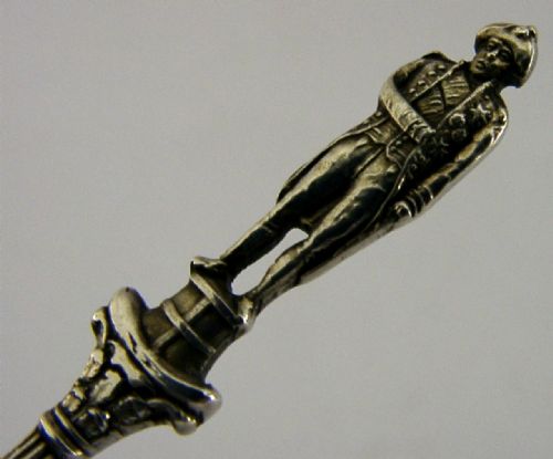 ENGLISH STERLING SILVER HMS VICTORY LORD NELSON SOUVENIR SPOON 1905 ROYAL NAVY - ADDITIONAL PHOTO 1
