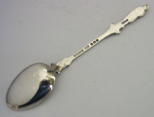 ENGLISH STERLING SILVER HMS VICTORY LORD NELSON SOUVENIR SPOON 1905 ROYAL NAVY - ADDITIONAL PHOTO 3