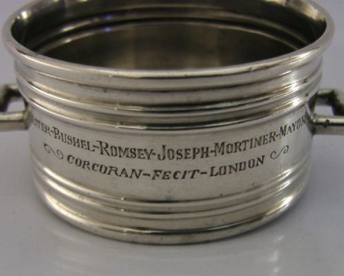 UNUSUAL ENGLISH STERLING SILVER MINI REPLICA ROMSEY BUSHEL MEASURE 1915 ANTIQUE - ADDITIONAL PHOTO 1