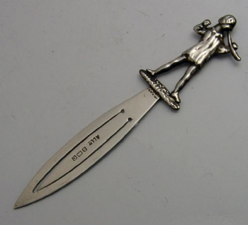 RARE PETER PAN STERLING SILVER BOOKMARK PAGE MARKER 1927 ANTIQUE KENSIGNTON - ADDITIONAL PHOTO 2