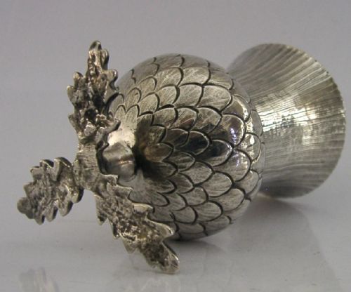 RARE WILLIAM IV STERLING SILVER SCOTTISH THISTLE POUNCE POT 1837 ANTIQUE 66G - ADDITIONAL PHOTO 7