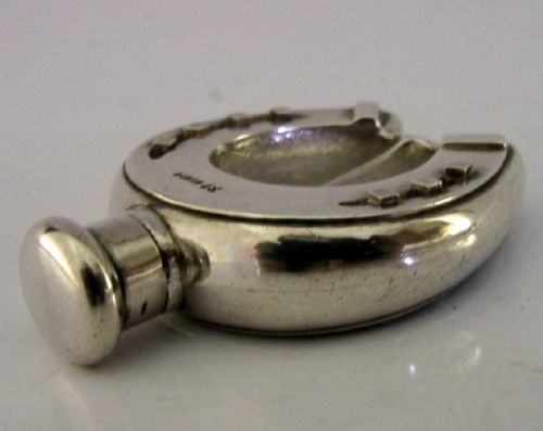 RARE SAMPSON MORDAN STERLING SILVER HORSE SHOE SCENT 1887 ANTIQUE - ADDITIONAL PHOTO 3