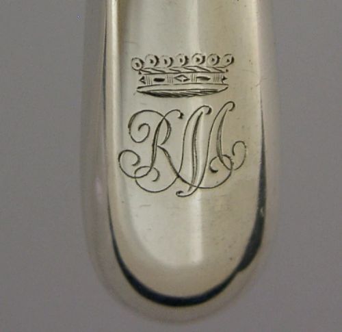 ENGLISH EDWARDIAN SOLID STERLING SILVER BARON ENGRAVED CORKSCREW 1901 ANTIQUE - ADDITIONAL PHOTO 1