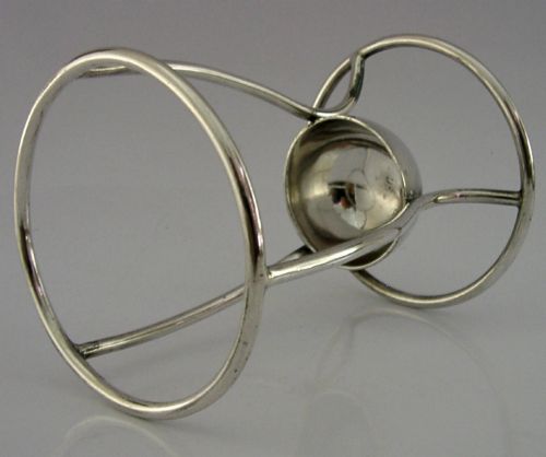 SILVER PLATED ENGLISH HAMILTON OLD BOTTLE STAND C1900 ANTIQUE BARWARE - ADDITIONAL PHOTO 1