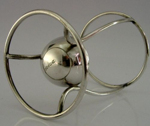 SILVER PLATED ENGLISH HAMILTON OLD BOTTLE STAND C1900 ANTIQUE BARWARE - ADDITIONAL PHOTO 2