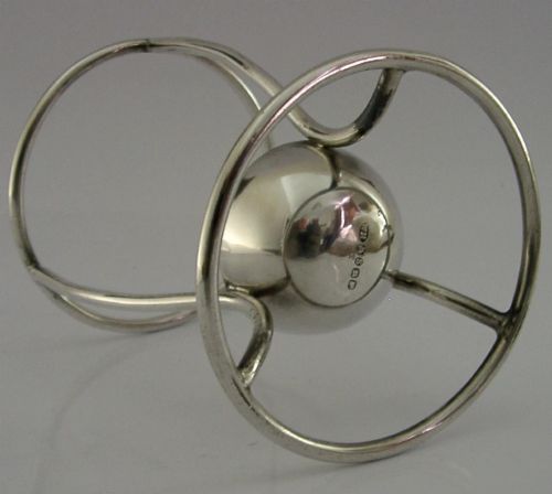 SILVER PLATED ENGLISH HAMILTON OLD BOTTLE STAND C1900 ANTIQUE BARWARE - ADDITIONAL PHOTO 3