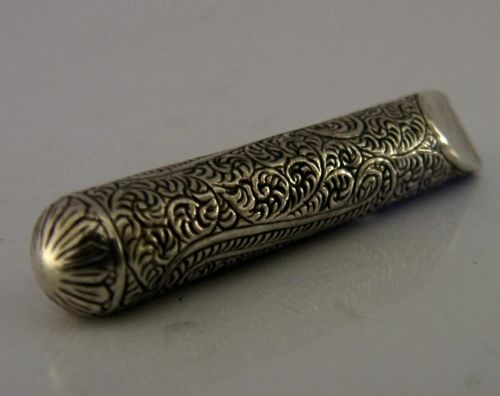UNUSUAL VICTORIAN INDIAN SOLID SILVER DOG SPORTS WHISTLE C1880 ANTIQUE KASHMIR - ADDITIONAL PHOTO 3